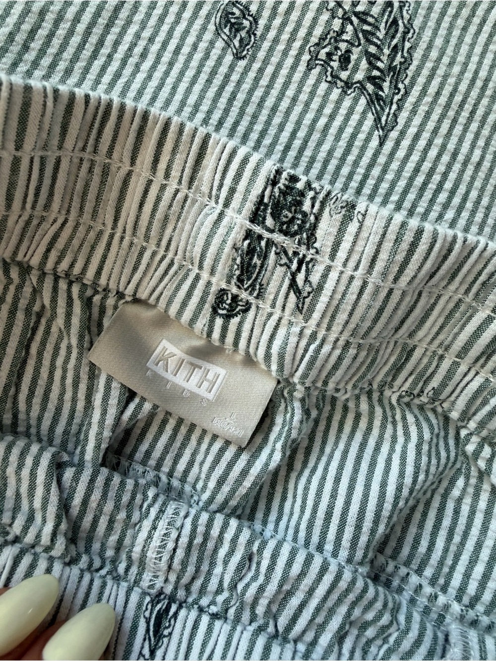 KITH Kids Mint Green Striped short Set - Picture 4 of 5